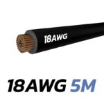 Cable negro 18 AWG - 5M - Imagen 2