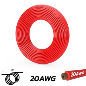 Cable rojo 20 AWG - 5M