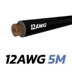 Cable negro 12 AWG - 5M - Imagen 2
