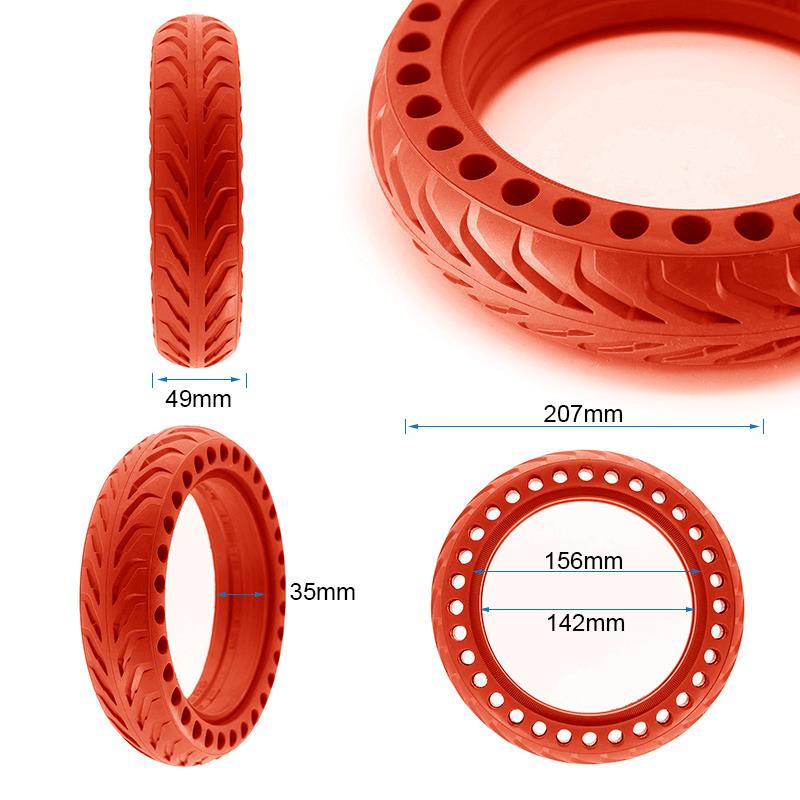 Rueda maciza perforada 8,5x2-6,1/B34 - rojo - Imagen 2