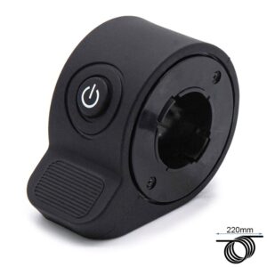 Acelerador con botón de encendido negro