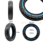 Rueda maciza ultraligera offroad 10x2,125-6,5/B44 - azul [Nedong] - Imagen 2