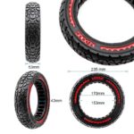 Rueda maciza ultraligera offroad 10x2,125-6,5/B44 - roja [Nedong] - Imagen 2