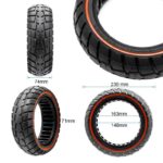 Rueda maciza ultraligera offroad 10x2,75-6,5/B55 - linea roja [Ewheel] - Imagen 2
