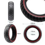 Rueda maciza ultraligera offroad 60/70-7/B50 - linea roja [Ewheel] - Imagen 2