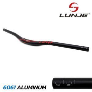 Manillar de 720mm con elevación 25mm negro-rojo