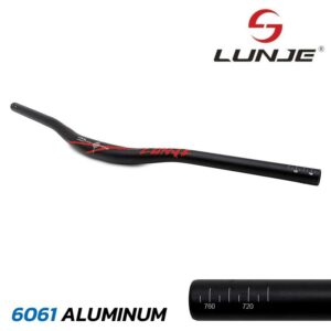 Manillar de 780mm con elevación 25mm negro-rojo