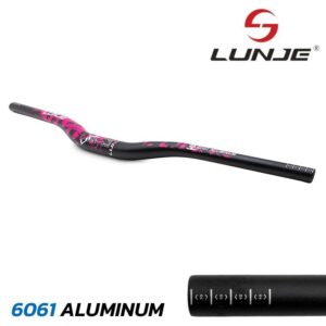 Manillar de 720mm con elevación 25mm negro-rosa