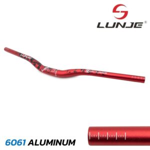 Manillar de 720mm con elevación 25mm rojo-negro