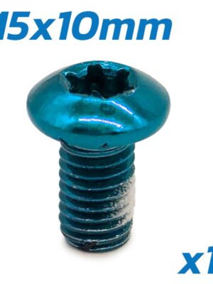 Tornillo azul M5x10 para discos de freno - 12 uds