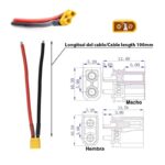 Cable con conector XT30 Amass - 5P (5M/5F) - Imagen 2