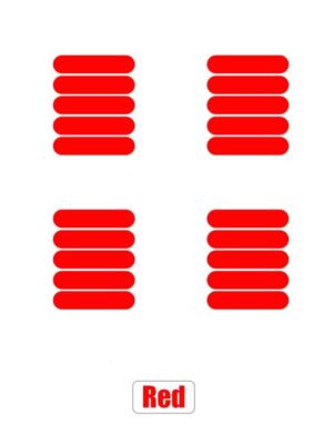 Pegatinas reflectantes 90x20mm rojas - 20uds