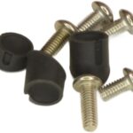 RiuScooter Tornillos Gomas para Guardabarros de Patinete Eléctrico, Xiaomi 1S Essential Pro M365, Negro