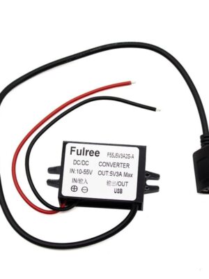 Conversor DC 11-55V a 5V 3A con puerto USB  [Fulree]