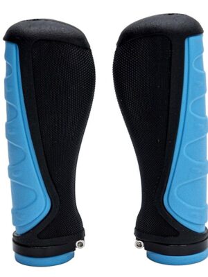 Puños de silicona ergonómicos con bloqueo azules - 2 uds