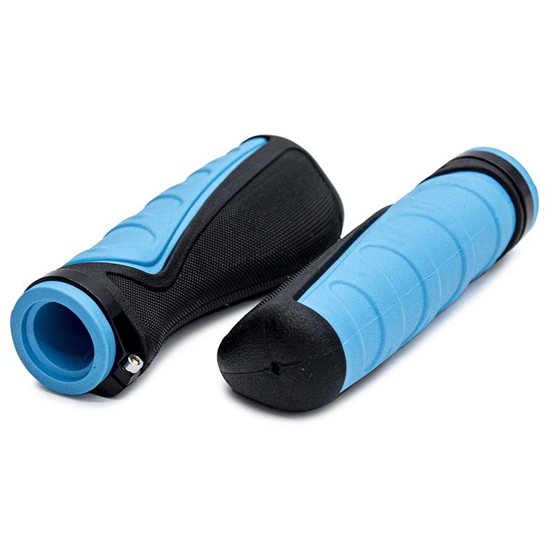 Puños de silicona ergonómicos con bloqueo azules - 2 uds - Imagen 2