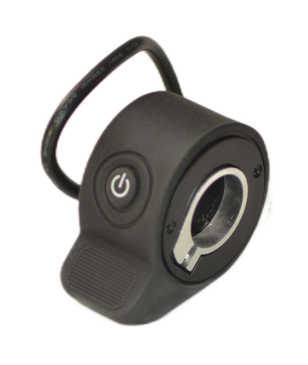 RiuScooter Acelerador de Patinete Eléctrico con Botón de Encendido, Cable Multicolor, Negro. Genérico