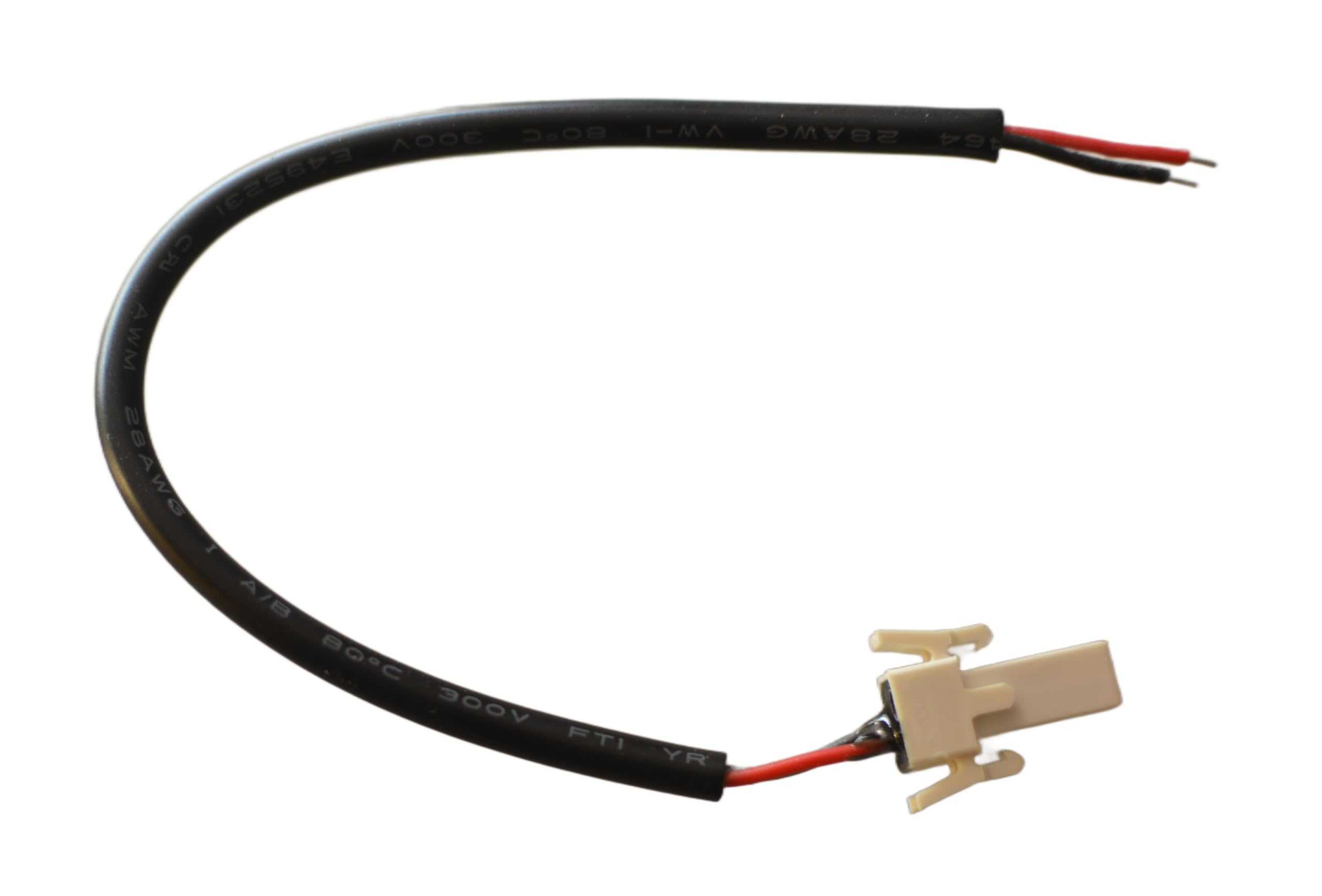 RiuScooter Cable Conector para Luz Trasera, 2 Hilos, Negro Rojo, con Terminal