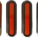 RiuScooter Pack de 4 Reflectores Laterales, Xiaomi M365, Negro con Reflectante Rojo