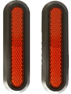 RiuScooter Pack de 4 Reflectores Laterales, Xiaomi M365, Negro con Reflectante Rojo