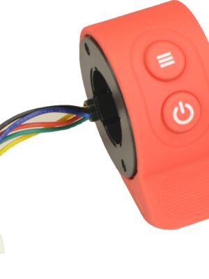 RiuScooter Acelerador de 5 Pines, 2 Botones, Color Rojo, Tamaño Estándar