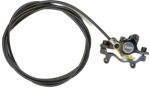 RiuScooter Pinza de Freno Hidráulico Izquierda Trasera, Cable Largo con Adaptador de Discos