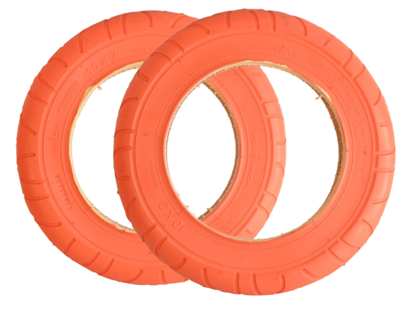 RiuScooter Pack de 2 Neumáticos de Patinete Eléctrico, 10x2 Pulgadas, Xiaomi M365 de Llanta 6.1 Pulgadas, Rojo