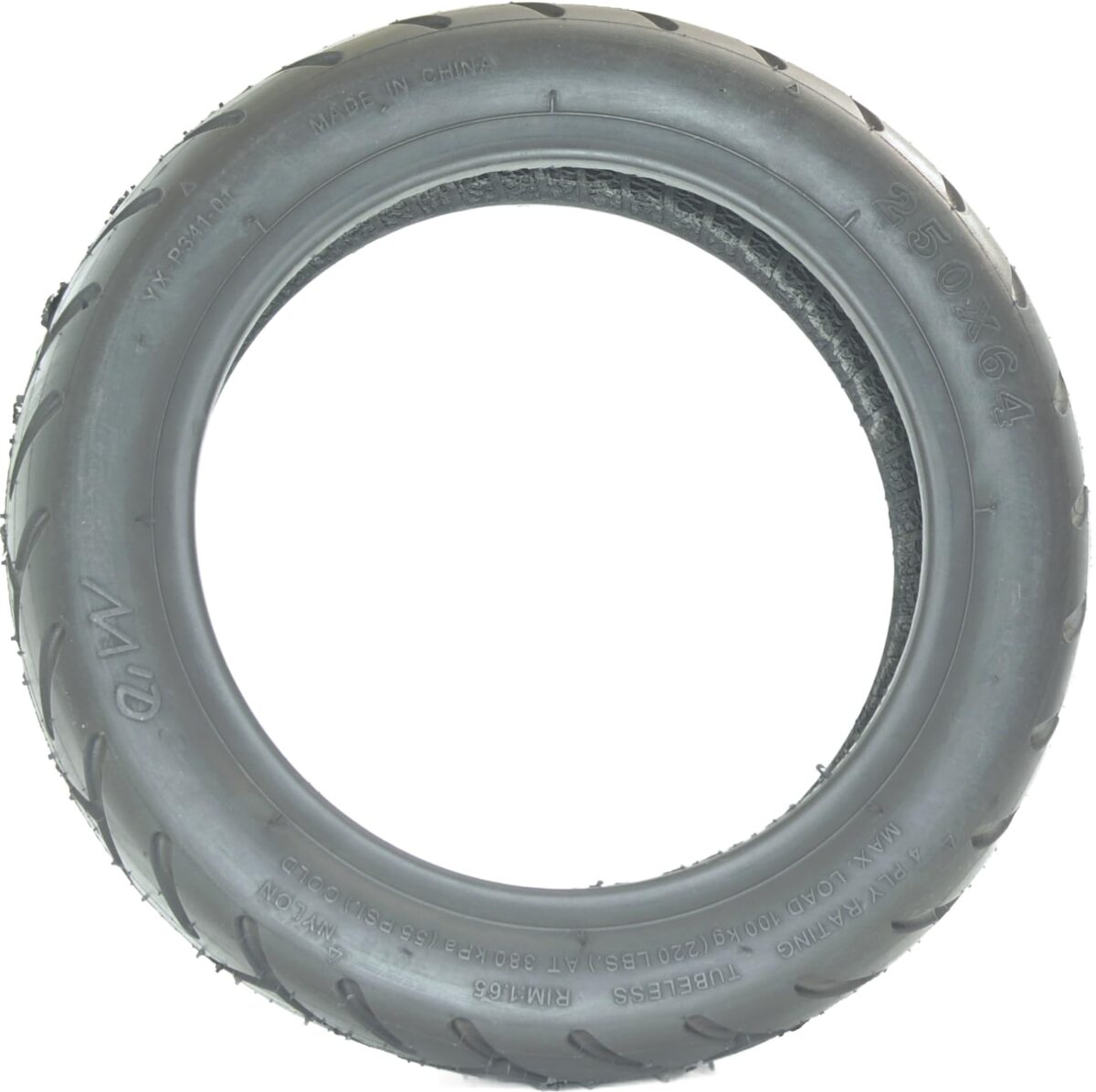 RiuScooter Neumático Tubeless 250x64mm, Xiaomi Mi4 Ultra, Navi S65  K2, Ninbot Max G30 - Imagen 2