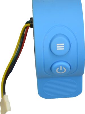 RiuScooter Acelerador de 5 Pines, 2 Botones, Azul, Cable Multicolor