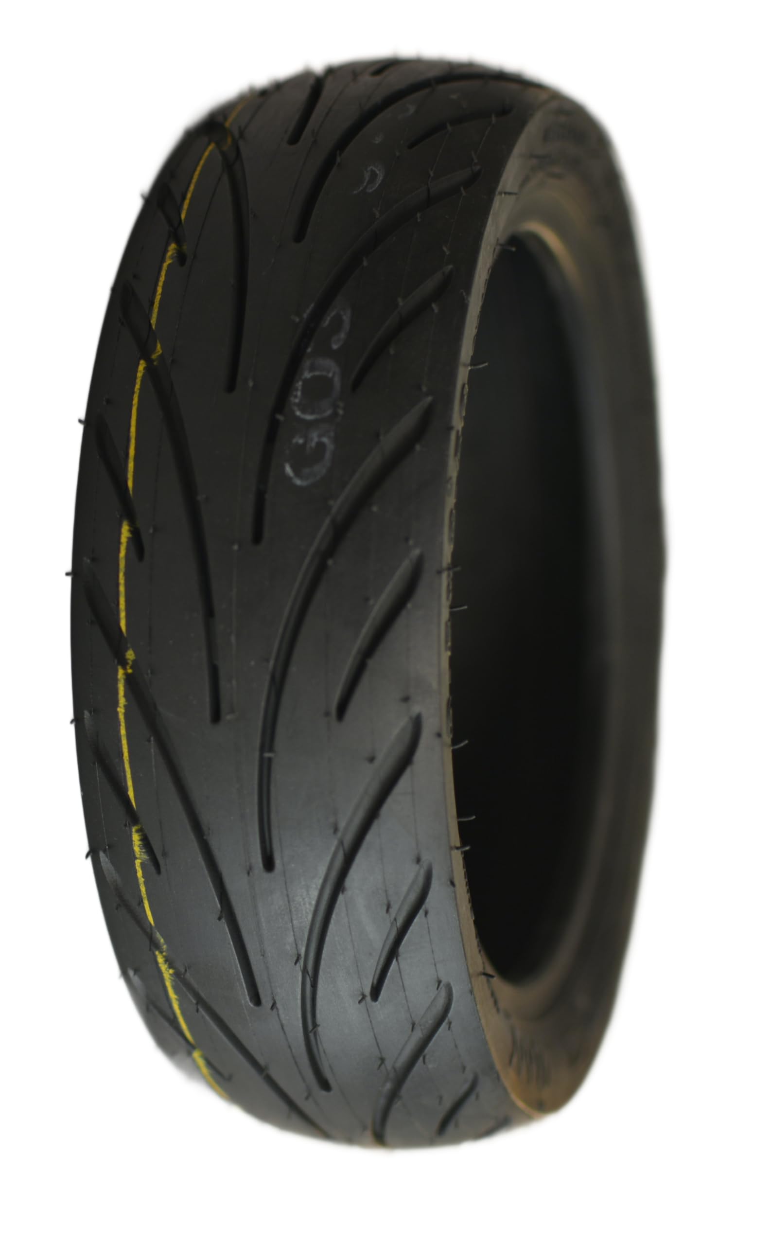 RiuScooter Neumático Ewheel, 9.5X2.50, Llanta de 6.5 Pulgadas, Negro con Líneas Amarillas