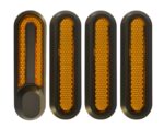 RiuScooter Embellecedores Laterales Reflectantes, Pack de 4, Negro con Reflector Naranja,   Xiaomi