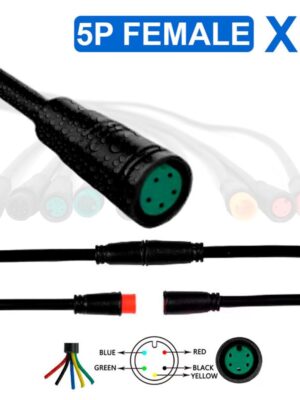 Conector waterproof 8mm 5 pin- 5F