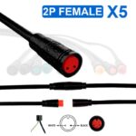 Conector waterproof 8mm 2 pin - 5pcs
