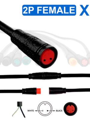 Conector waterproof 8mm 2 pin - 5pcs