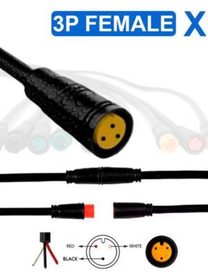 Conector waterproof 8mm 3 pin - 5pcs