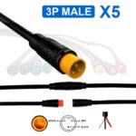 Conector waterproof 8mm 3 pin - 5M