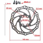 Disco de freno R6.1 140mm 6H plata - Imagen 2