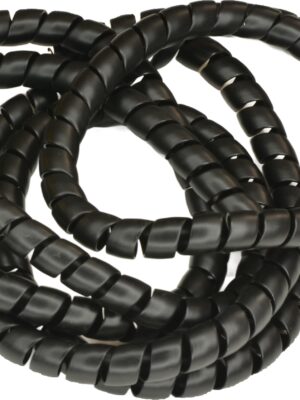 RiuScooter Organizador de Cables en Espiral, Manga Protectora Negro