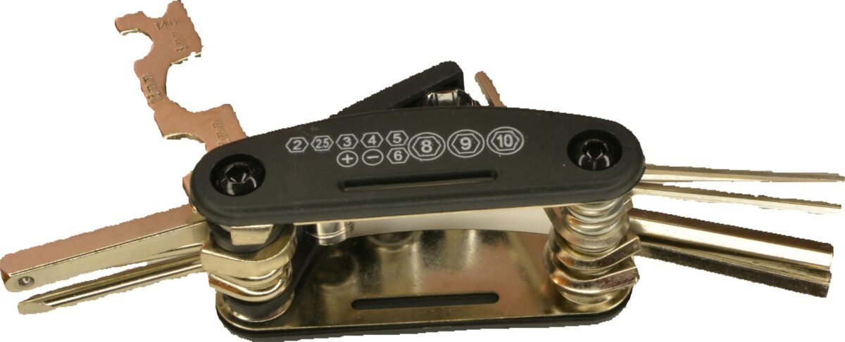 RiuScooter Herramienta Multifunción, Llave Multiherramienta Plegable con Destornilladores - Imagen 2