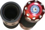 RiuScooter Puños Universales, Rojo Negro, 22mm, Agarre Antideslizante con Diseño Texturizado, Aluminio Goma - Imagen 2