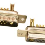RiuScooter Kit Conector 7 Pines, Serie A, Conector Hembra Macho, Conexión Centralita a Batería, Dorado