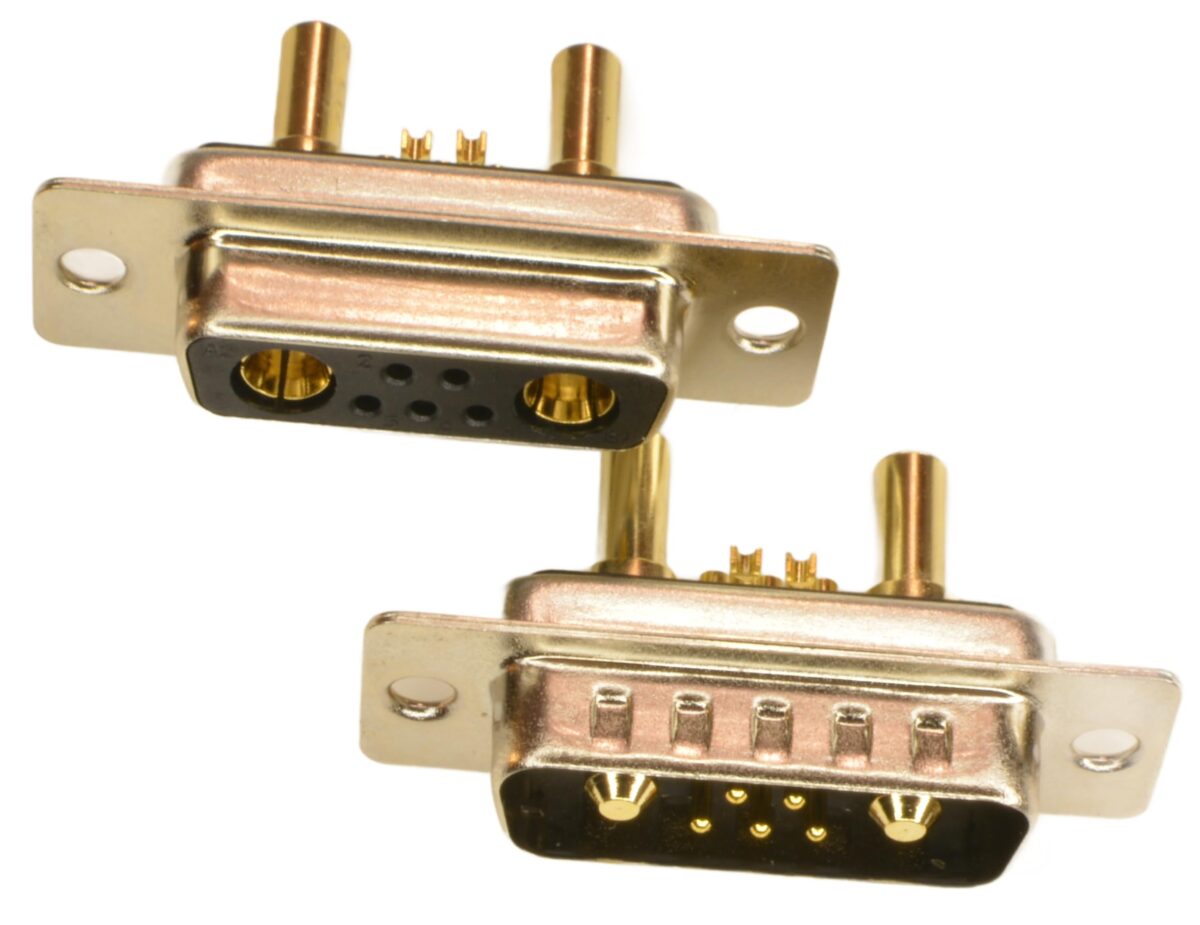 RiuScooter Kit Conector 7 Pines,  Serie A, Conector Hembra Macho, Conexión Centralita a Batería, Dorado - Imagen 2