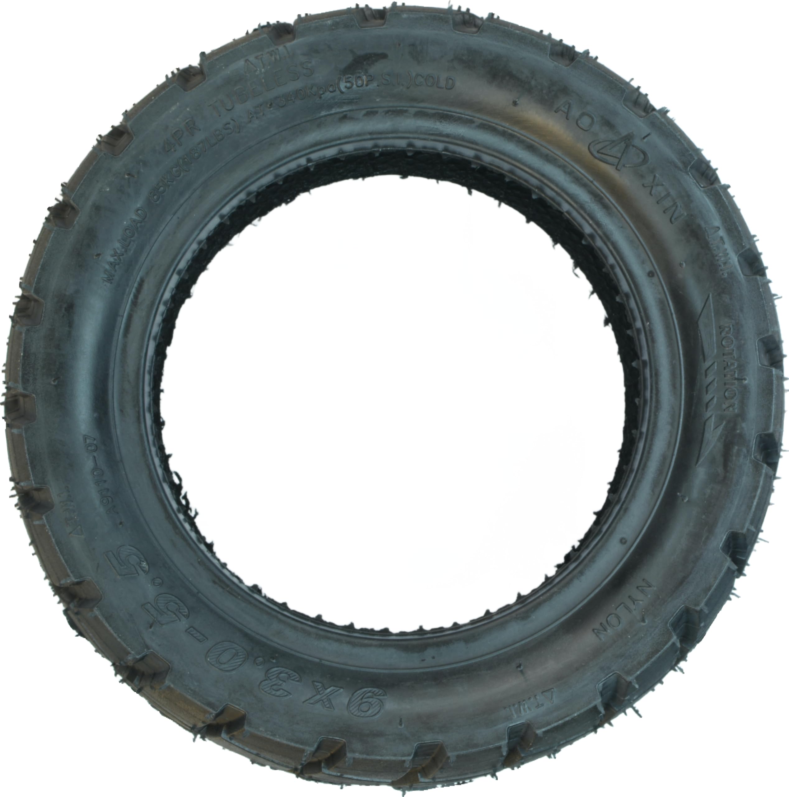 RiuScooter Neumático, 23x14 cm (9x3-5,5 Pulgadas), Negro - Imagen 3