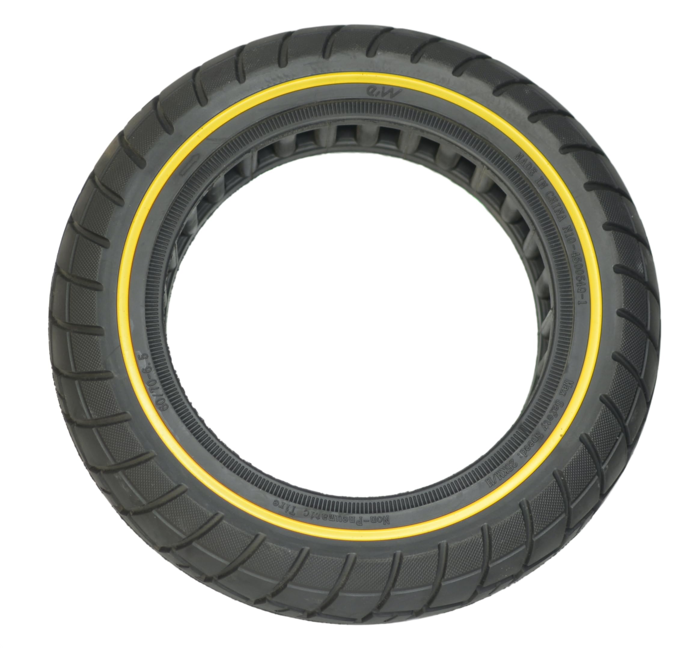 RiuScooter Rueda Maciza, 60/70 (6,5 Pulgadas), con Banda Amarilla, G30 - Imagen 2