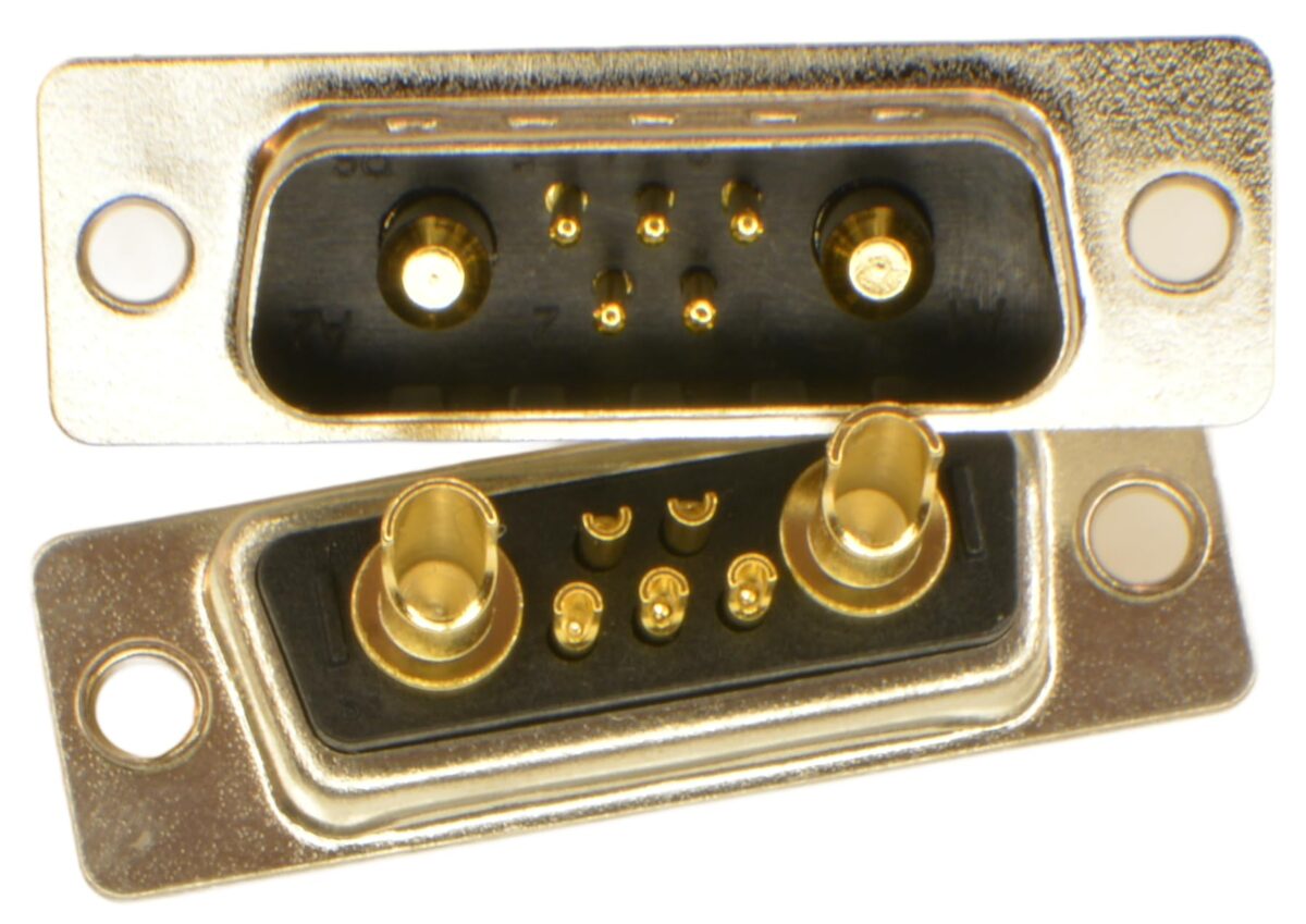 RiuScooter Kit Conector 7 Pines,  Serie A, Conector Hembra Macho, Conexión Centralita a Batería, Dorado - Imagen 3