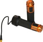 RiuScooter Acelerador Universal, 3 Pines, Negro Dorado, con Empuñadura de Giro