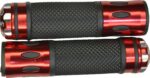 RiuScooter Puños Universales, Rojo Negro, 22mm, Agarre Antideslizante con Diseño Texturizado, Aluminio Goma - Imagen 3