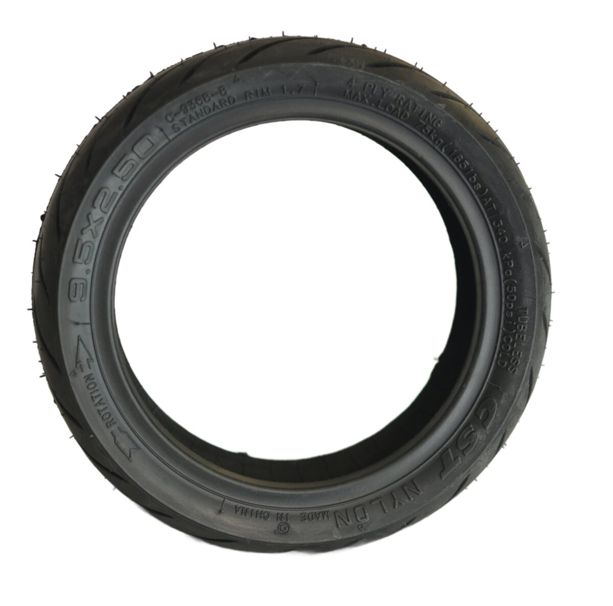 RiuScooter Neumático 9.5x2.5 Pulgadas, Llanta de 6.1 Pulgadas, Negro con Líneas Verdes - Imagen 4