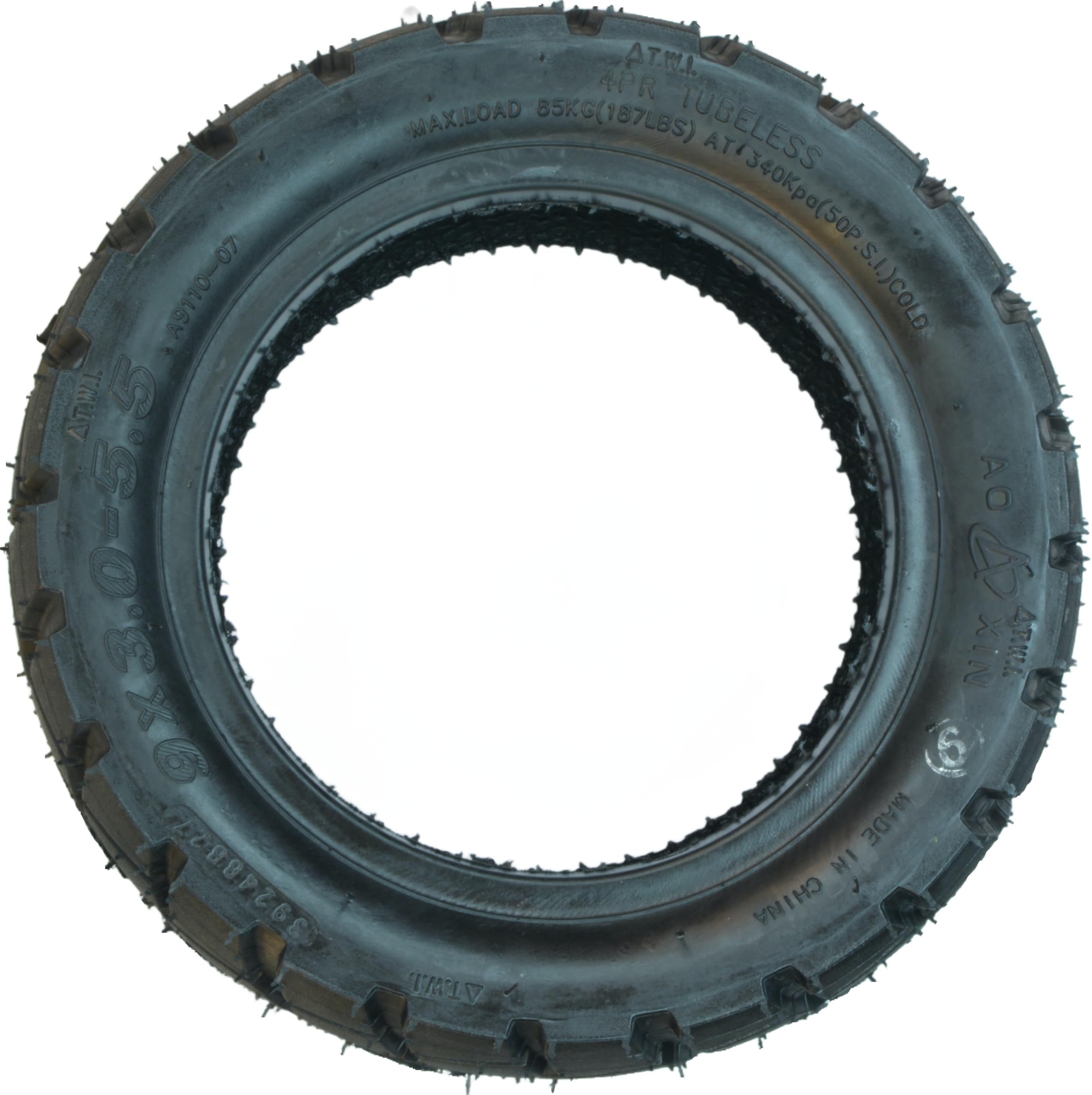 RiuScooter Neumático, 23x14 cm (9x3-5,5 Pulgadas), Negro - Imagen 5