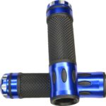RiuScooter Puños Universales, Negro Azul, 22mm, Agarre Antideslizante con Diseño Texturizado